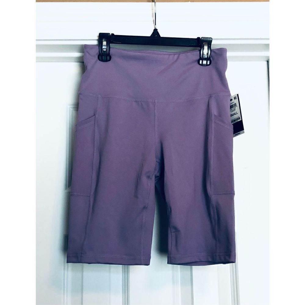 IDEOLOGY PERFORMANCE - L Sz S Nine-Inch Bike Shorts w/Pockets in Rhapsody. NWT!